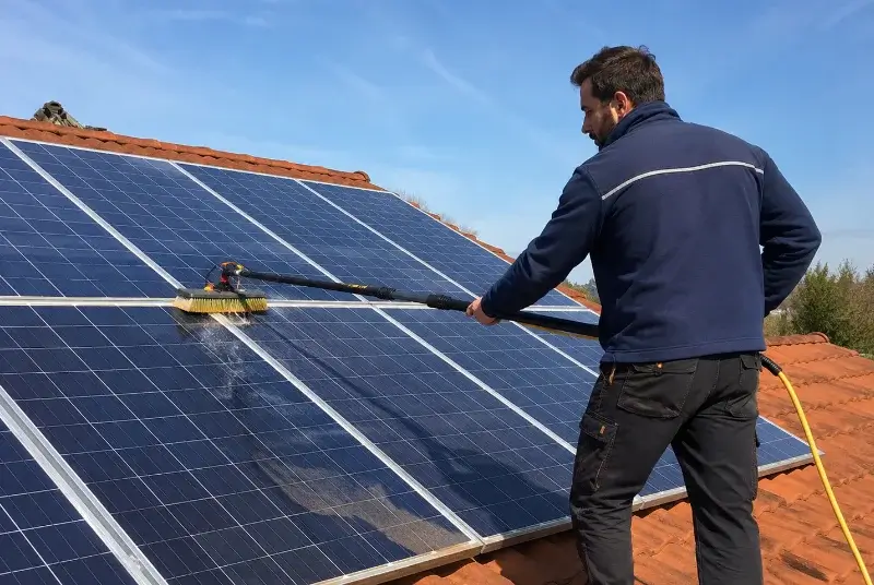 Nettoyage et entretien de panneaux solaires au Puy-Notre-Dame